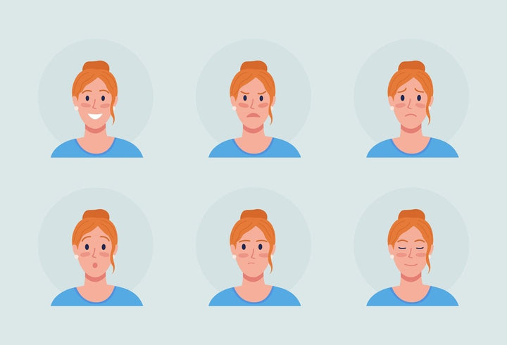 Different people color vector character avatar bundle