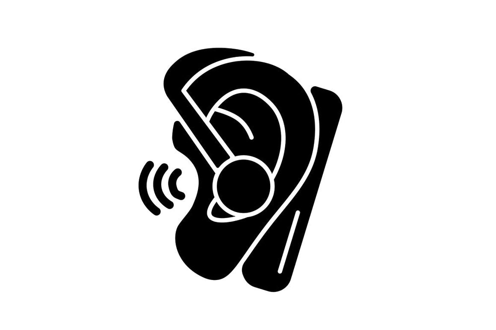 Different types of headphones black glyph icons set