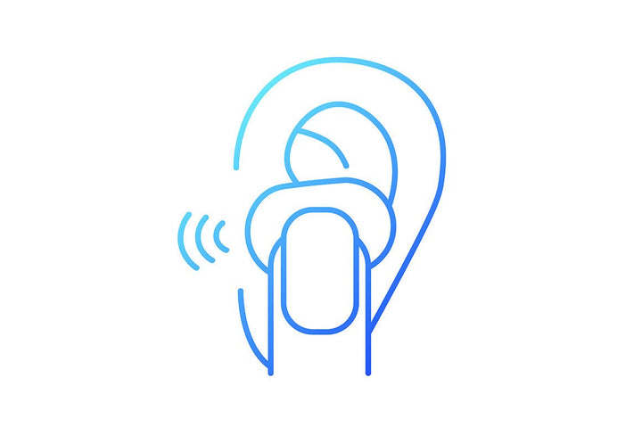 Different types of headphones gradient icons set