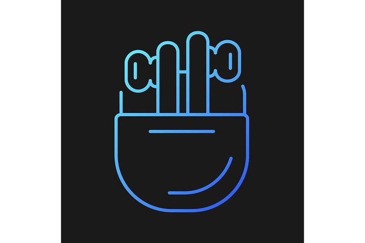 Different types of headphones gradient icons set
