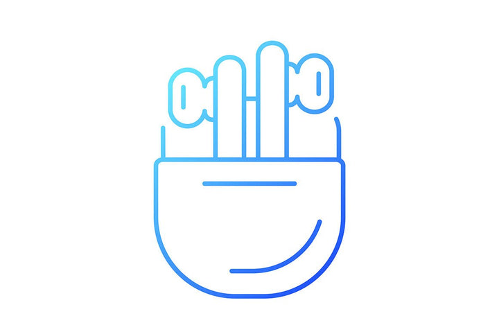 Different types of headphones gradient icons set