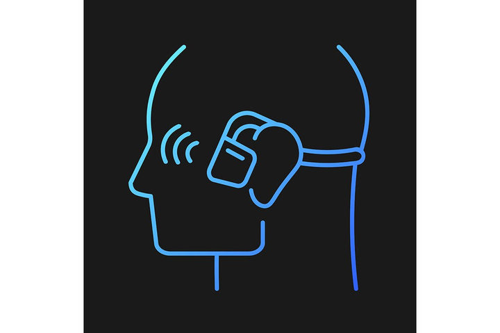Different types of headphones gradient icons set