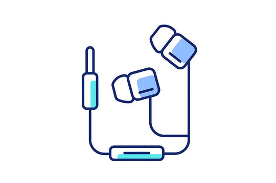 Different types of headphones RGB color icons set