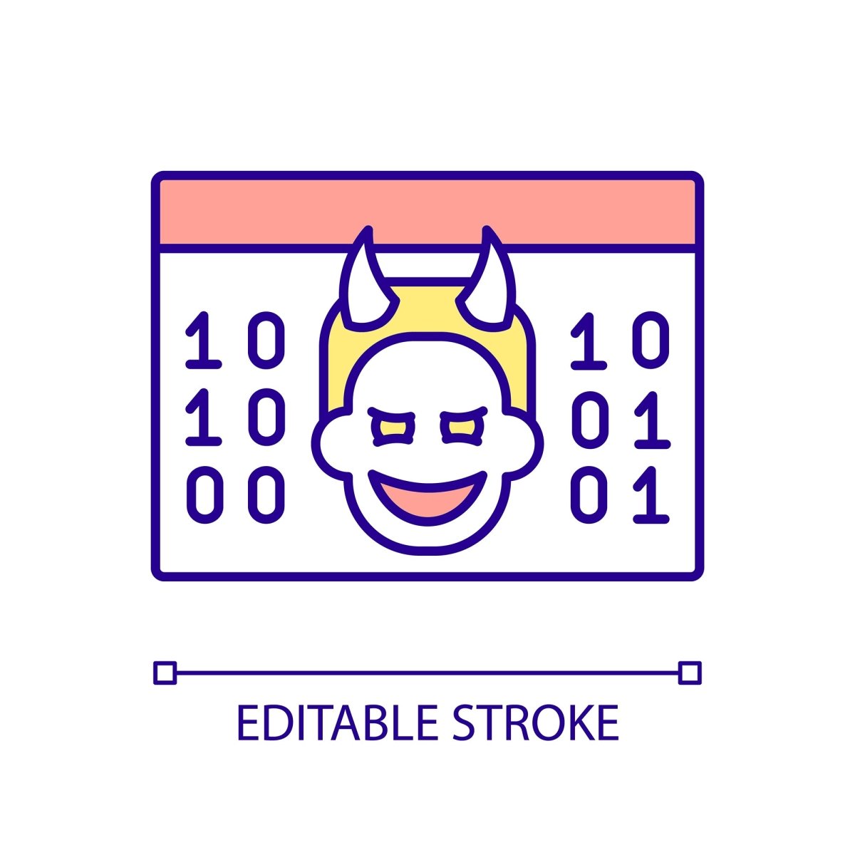 Digital crime RGB color icon