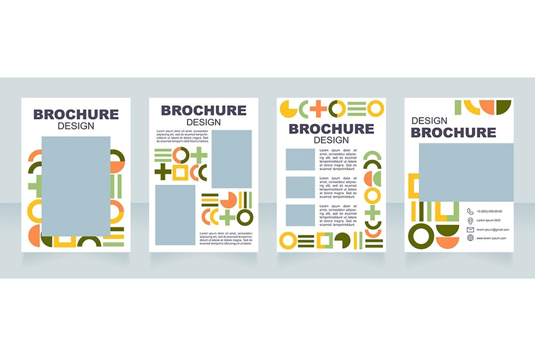 Digital illustration brochure template bundle