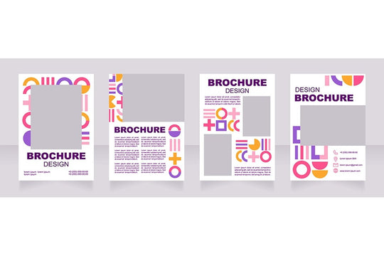 Digital illustration brochure template bundle
