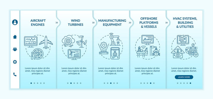 Digital twin application by industry onboarding vector template
