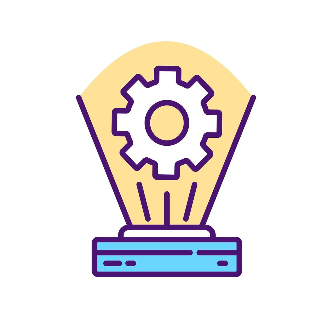 Digital twin RGB color icons set