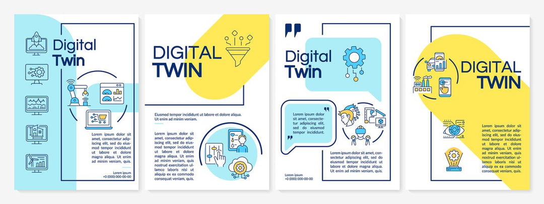 Digital twin solutions brochure template set