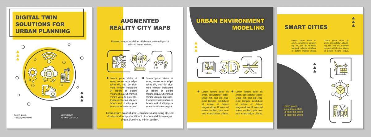 Digital twin solutions brochure template set