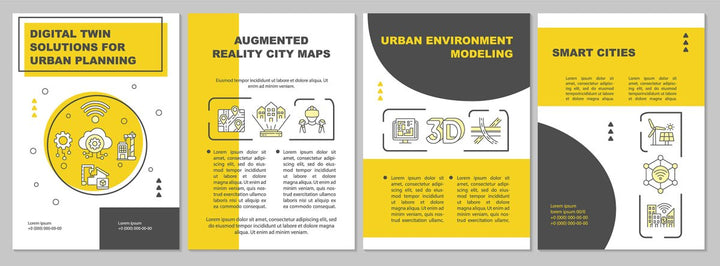 Digital twin solutions brochure template set