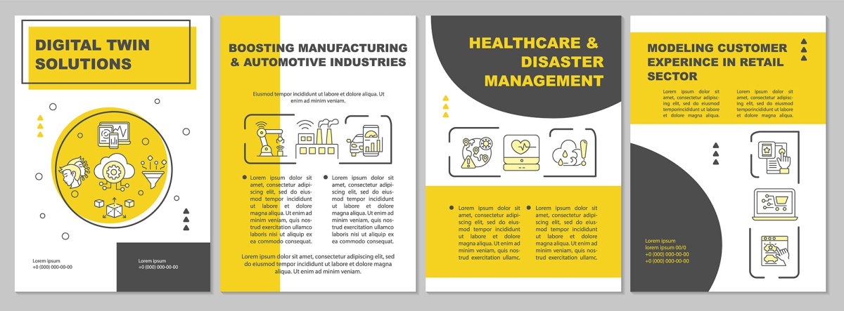Digital twin solutions brochure template set