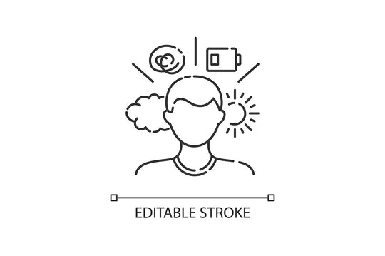 Disability types linear icons set