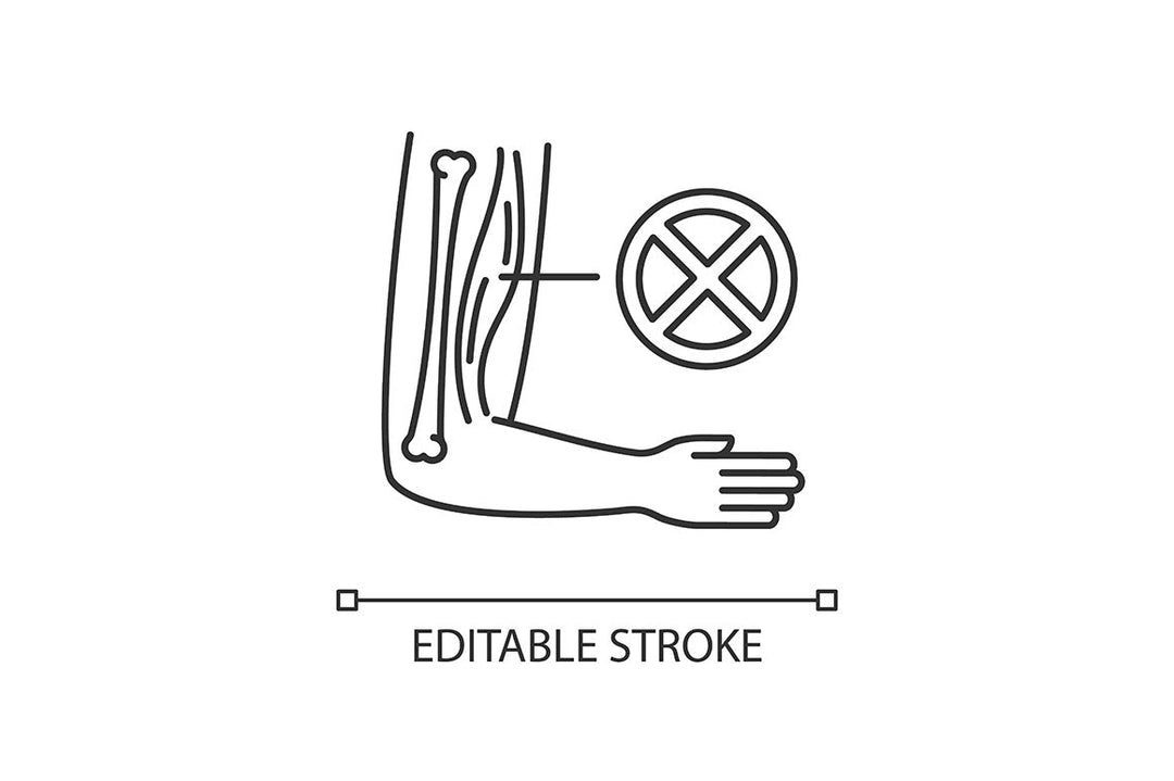 Disability types linear icons set