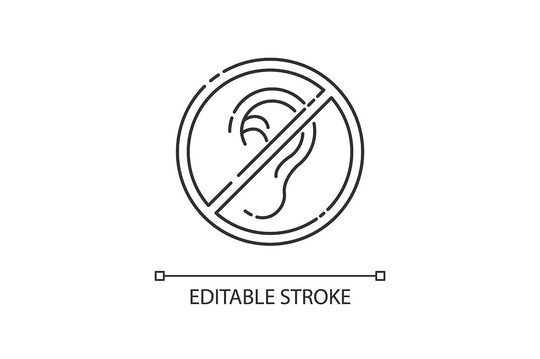 Disability types linear icons set