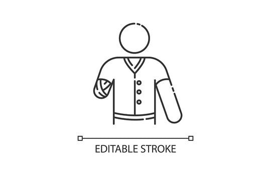 Disability types linear icons set