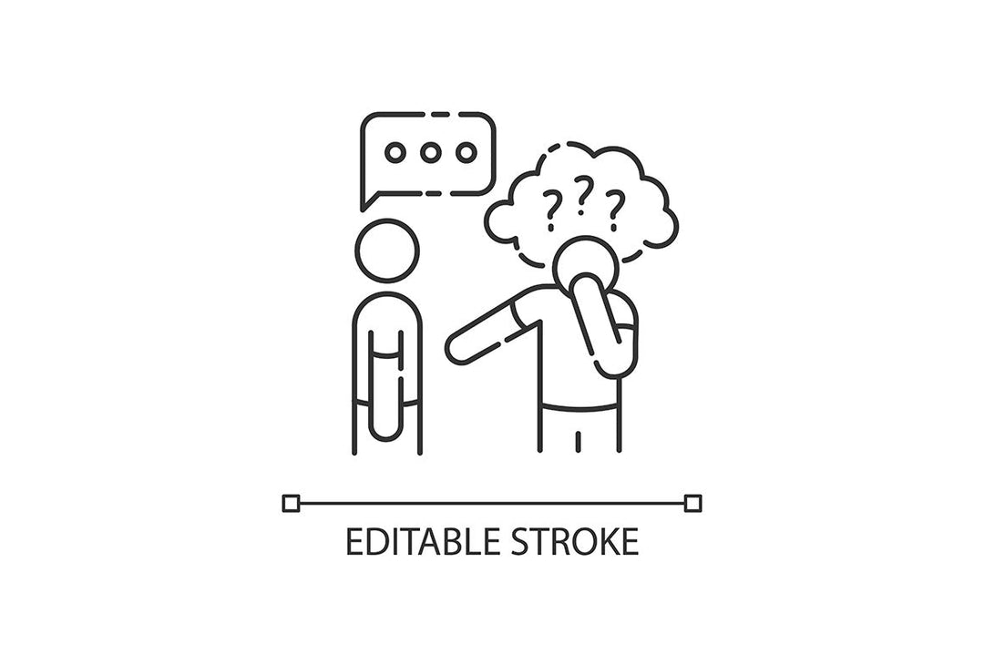 Disability types linear icons set