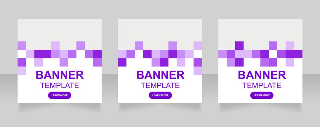 Distant learning web banner design template set