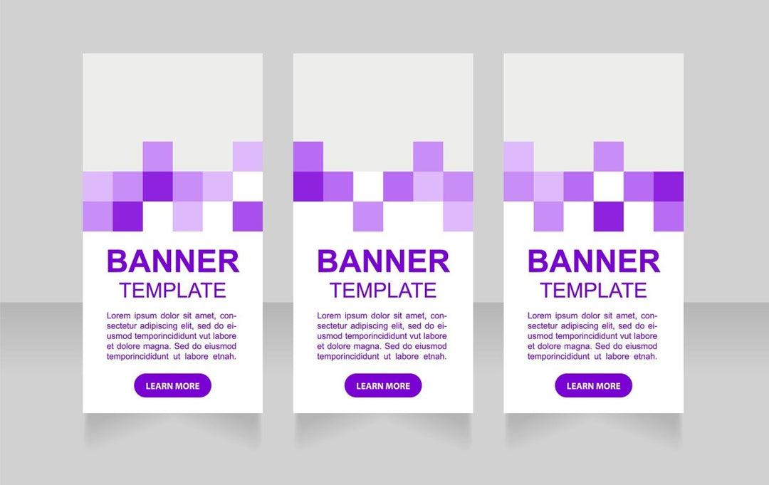 Distant learning web banner design template set