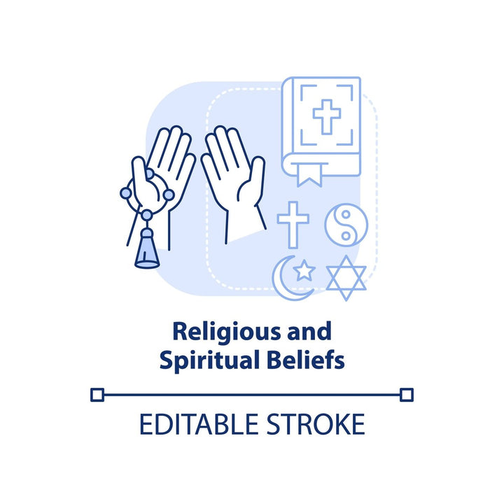 Diversity and inclusion blue concept icons set