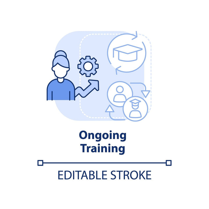 Diversity and inclusion blue concept icons set