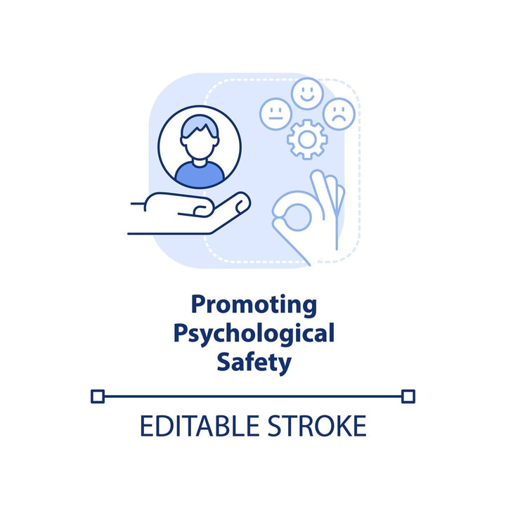 Diversity and inclusion blue concept icons set