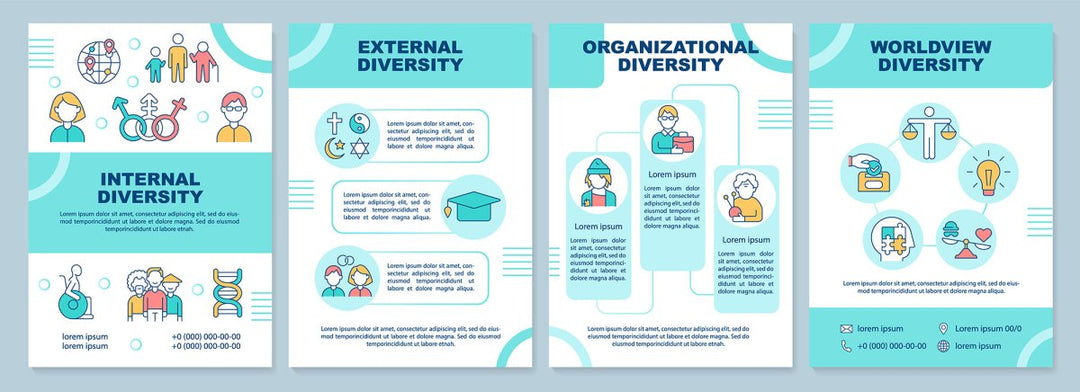 Diversity and inclusion brochure template set