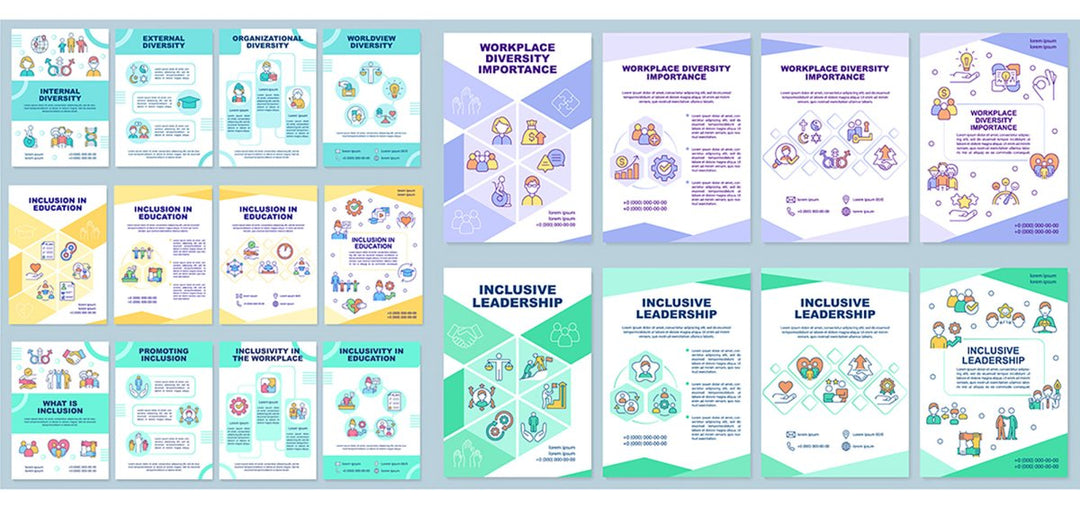 Diversity and inclusion brochure template set