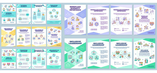 Diversity and inclusion brochure template set