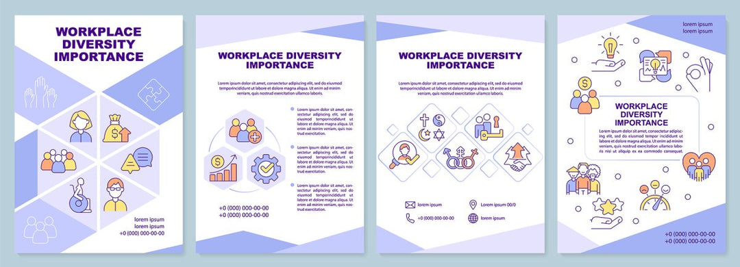 Diversity and inclusion brochure template set