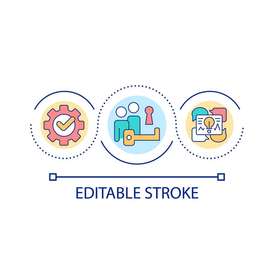 Diversity and inclusion loop concept icon set