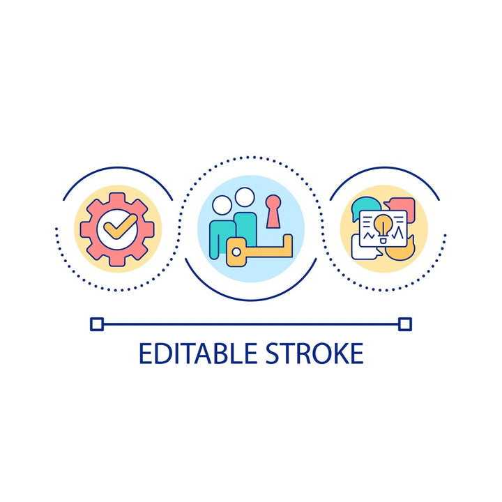 Diversity and inclusion loop concept icon set