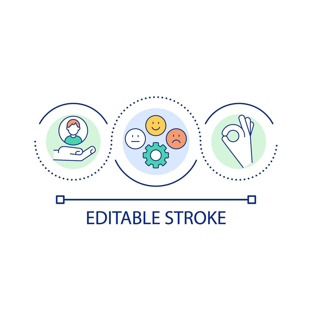 Diversity and inclusion loop concept icon set