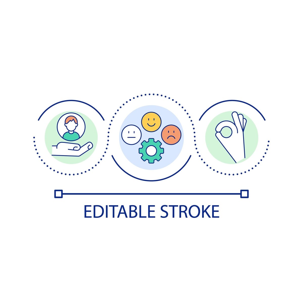 Diversity and inclusion loop concept icon set