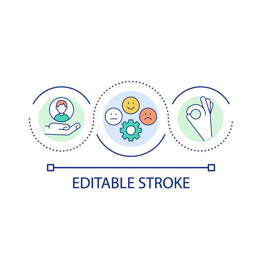 Diversity and inclusion loop concept icon set