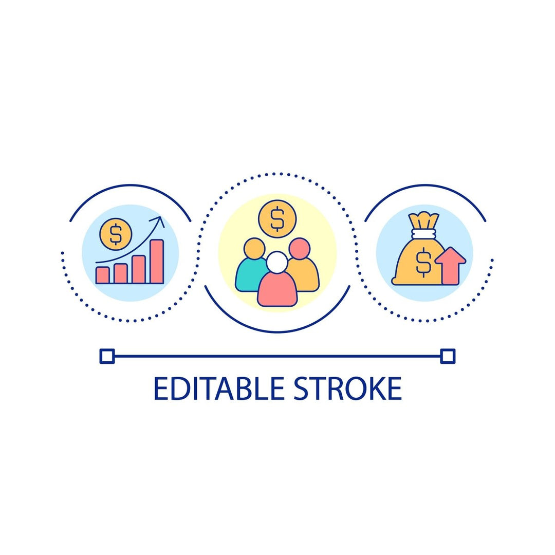 Diversity and inclusion loop concept icon set