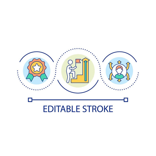Diversity and inclusion loop concept icon set