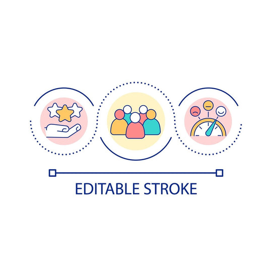 Diversity and inclusion loop concept icon set