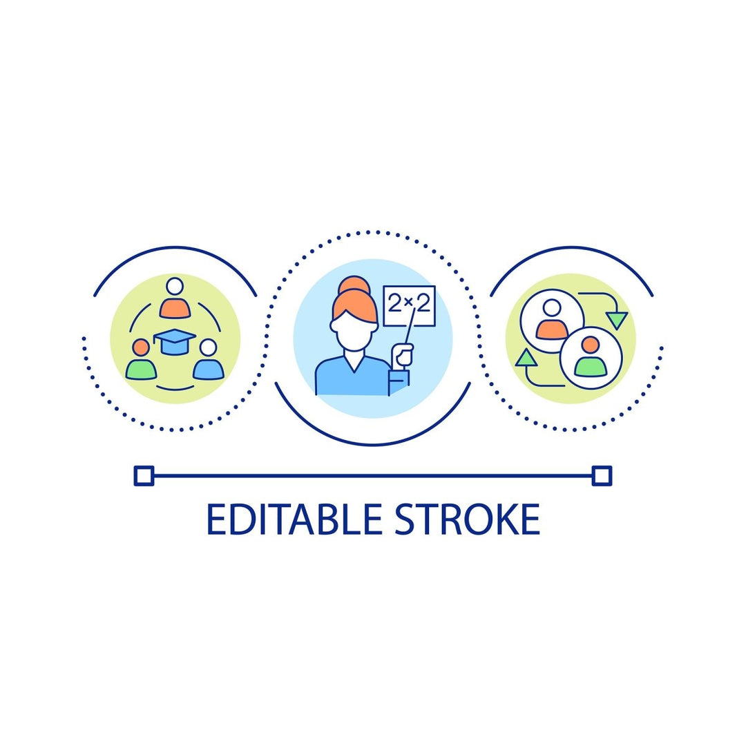 Diversity and inclusion loop concept icon set