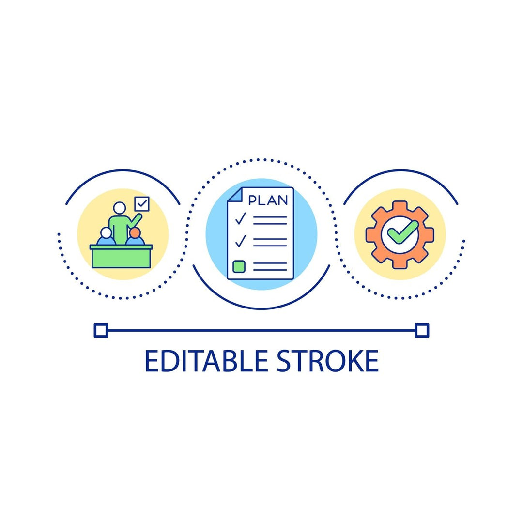 Diversity and inclusion loop concept icon set