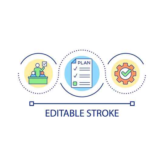 Diversity and inclusion loop concept icon set