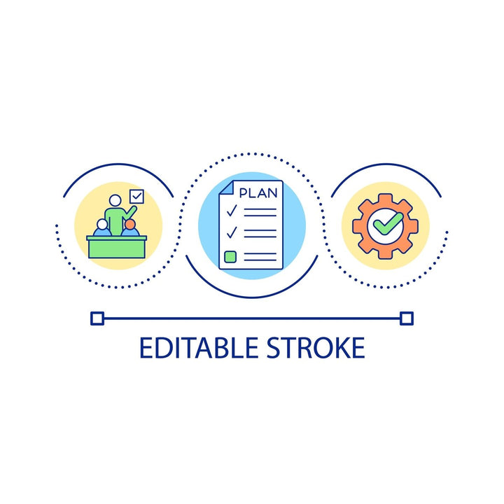 Diversity and inclusion loop concept icon set