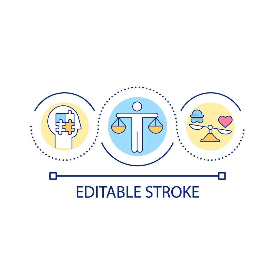 Diversity and inclusion loop concept icon set
