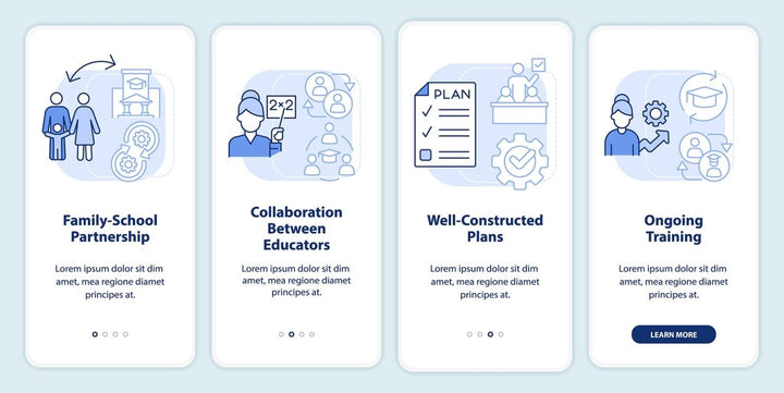 Diversity and inclusion mobile app screen set