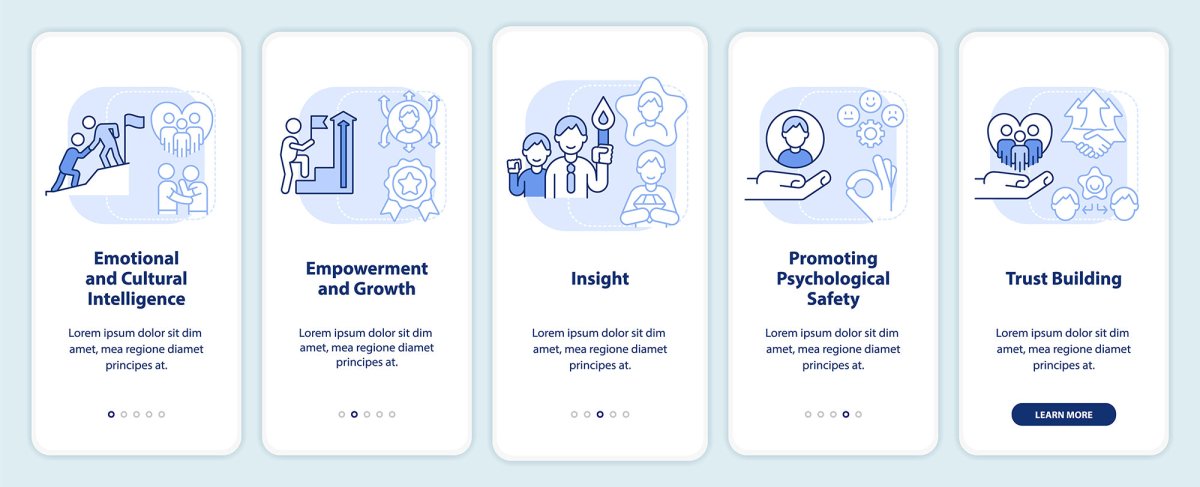 Diversity and inclusion mobile app screen set