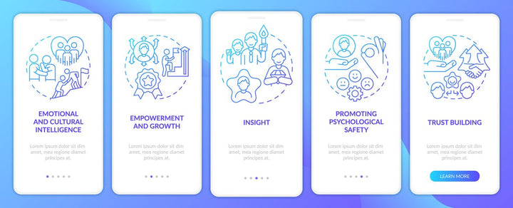 Diversity and inclusion mobile app screen set