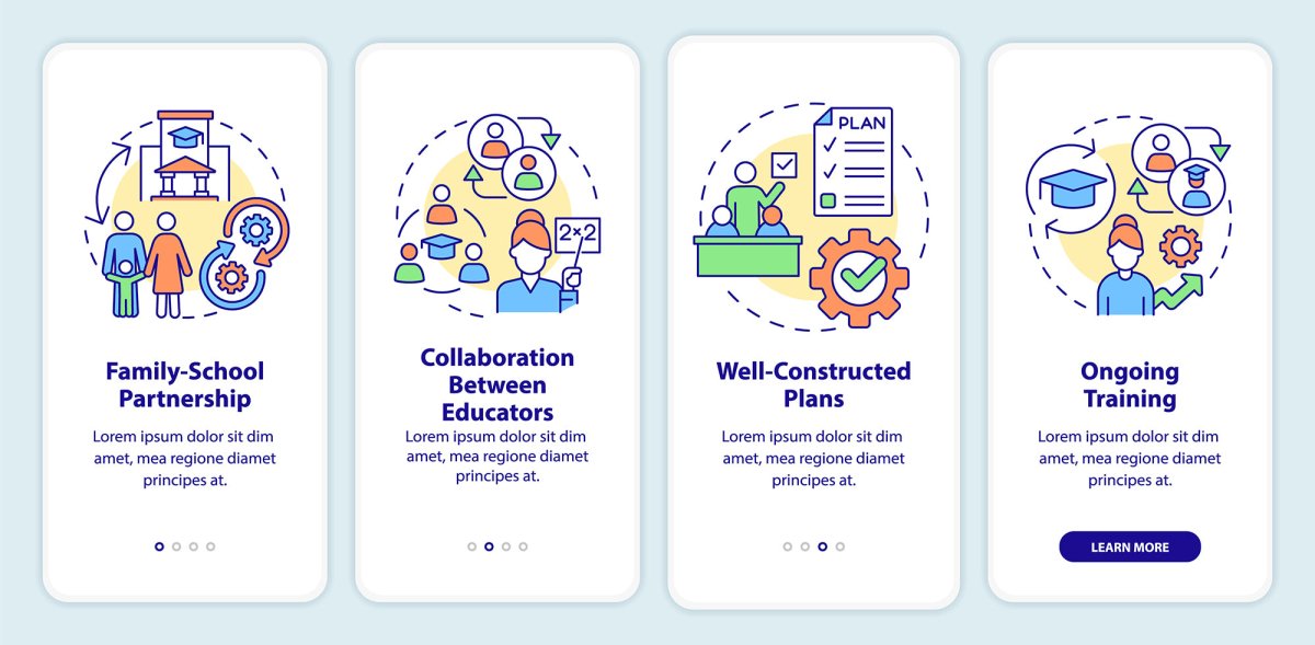 Diversity and inclusion mobile app screen set