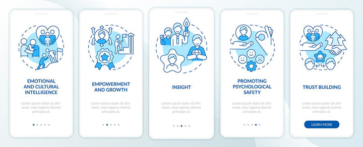 Diversity and inclusion mobile app screen set