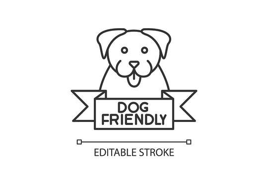 Dog Friendly and No Pet Signs Icons Set