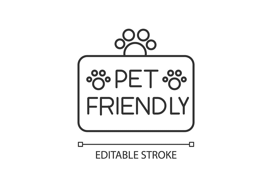 Dog Friendly and No Pet Signs Icons Set